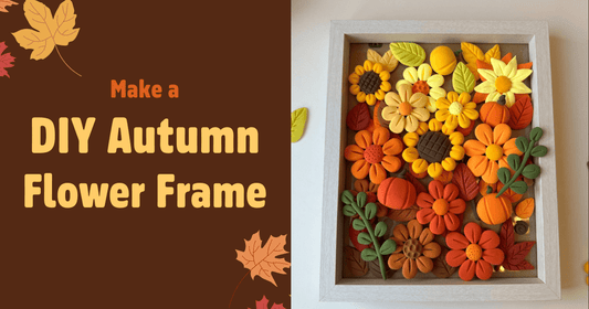 Foam Clay Idea: DIY Autumn Flower Frame - Claymoo