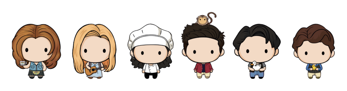 Friends x Claymoo clay characters